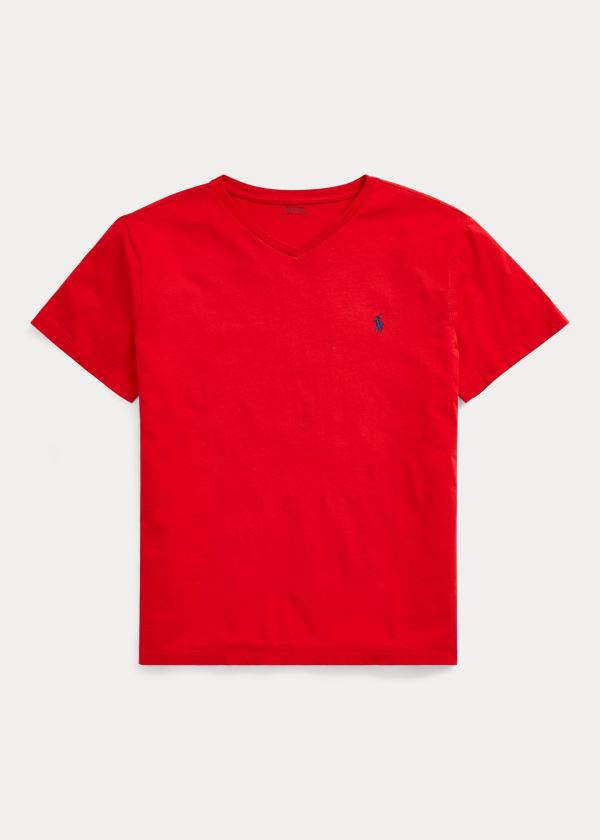 Men's Polo Ralph Lauren Classic Fit V-Neck T Shirts | 698014MUQ